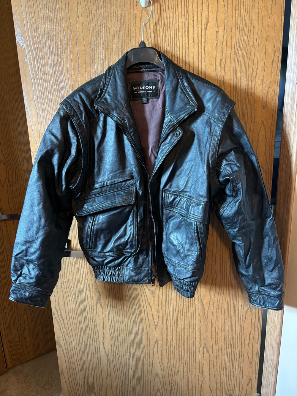 Vintage *Read Below* Wilson’s Black Leather Bomber Jacket